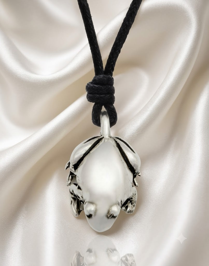 Cute Frog 92.5 Sterling Silver Charm Necklace Pendant Jewelry
