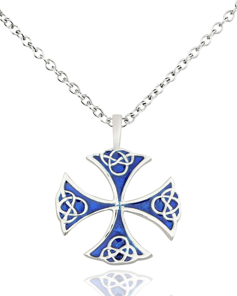 Celtic German Cross Silver Pewter Gold Brass Charm Necklace Pendant Jewelry