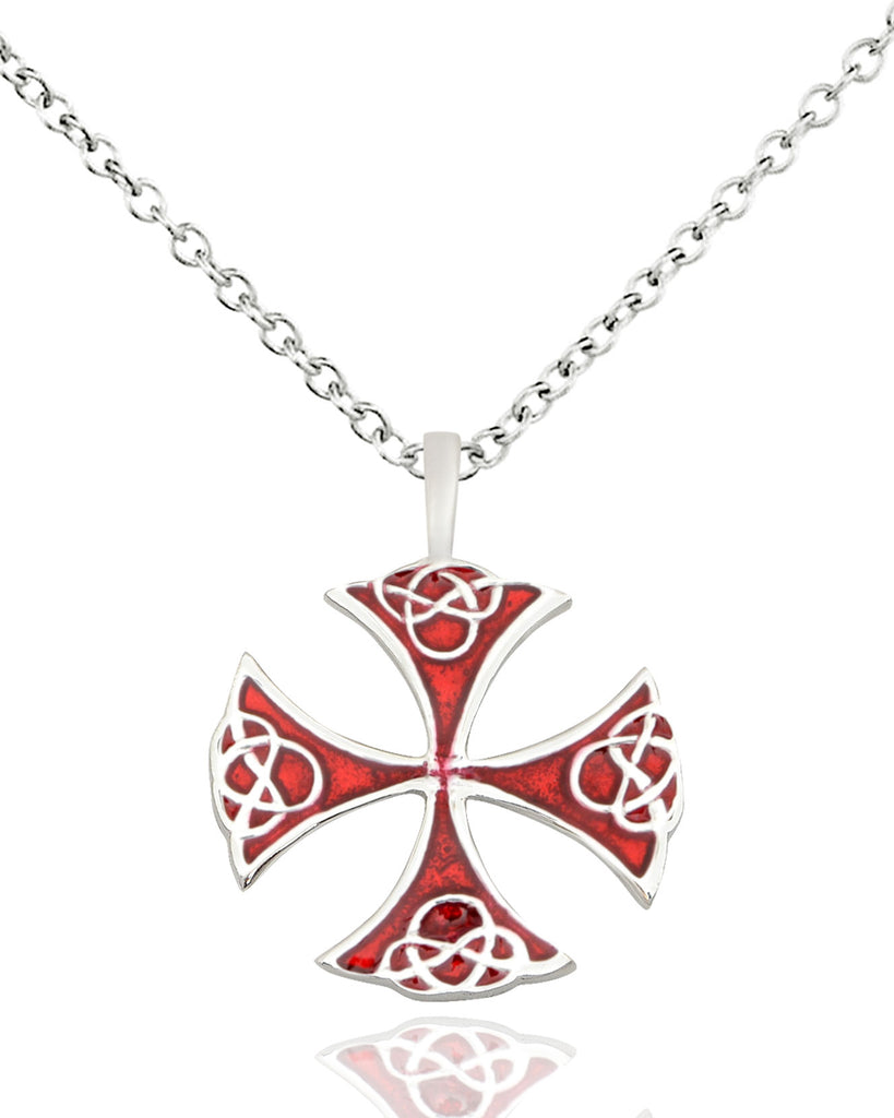 Celtic German Cross Silver Pewter Gold Brass Charm Necklace Pendant Jewelry