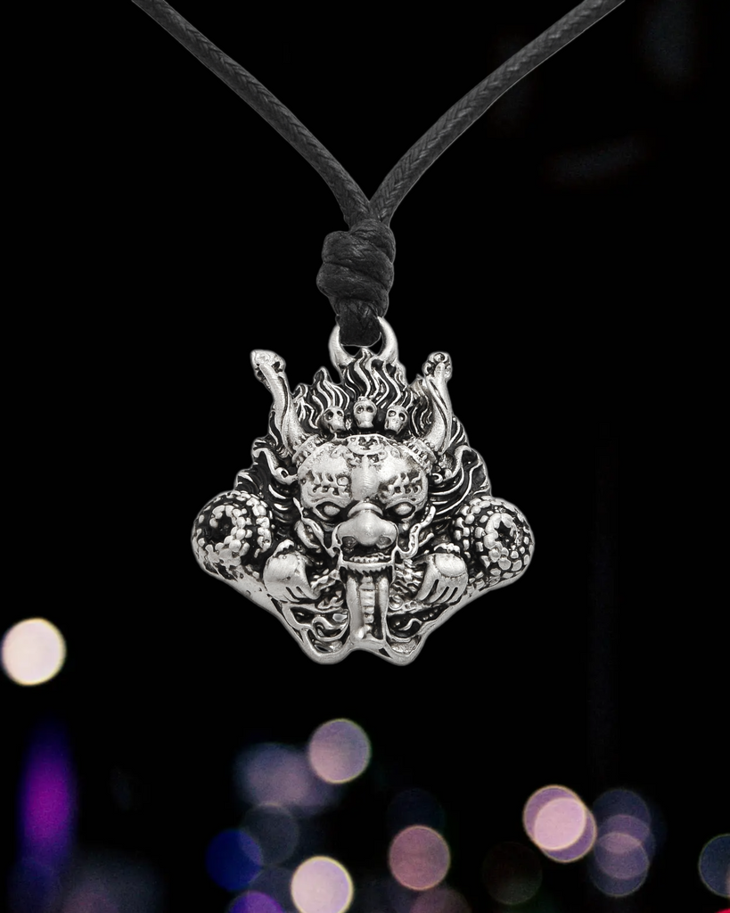 Japanese Hannya Mask 92.5 Sterling Silver Pewter Brass Necklace Pendent Jewelry