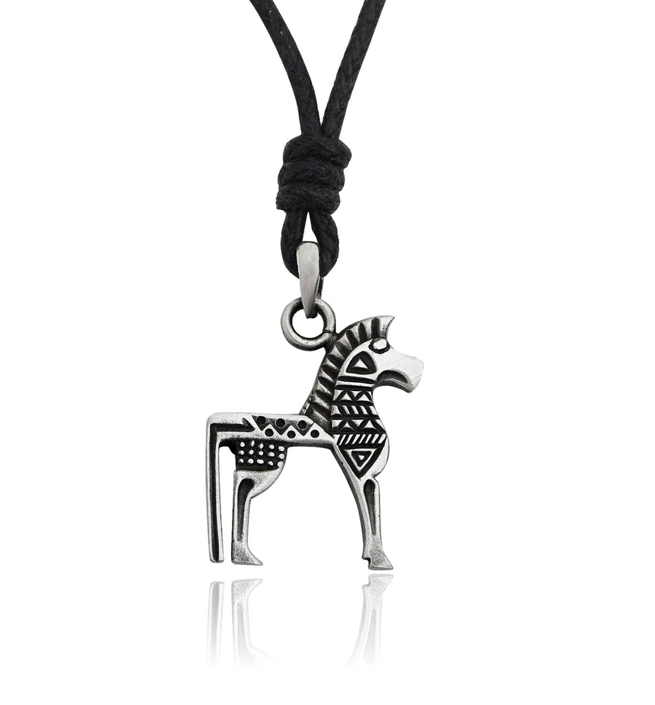 New Greek Trojan Horse Silver Pewter Gold Brass Charm Necklace Pendant Jewelry