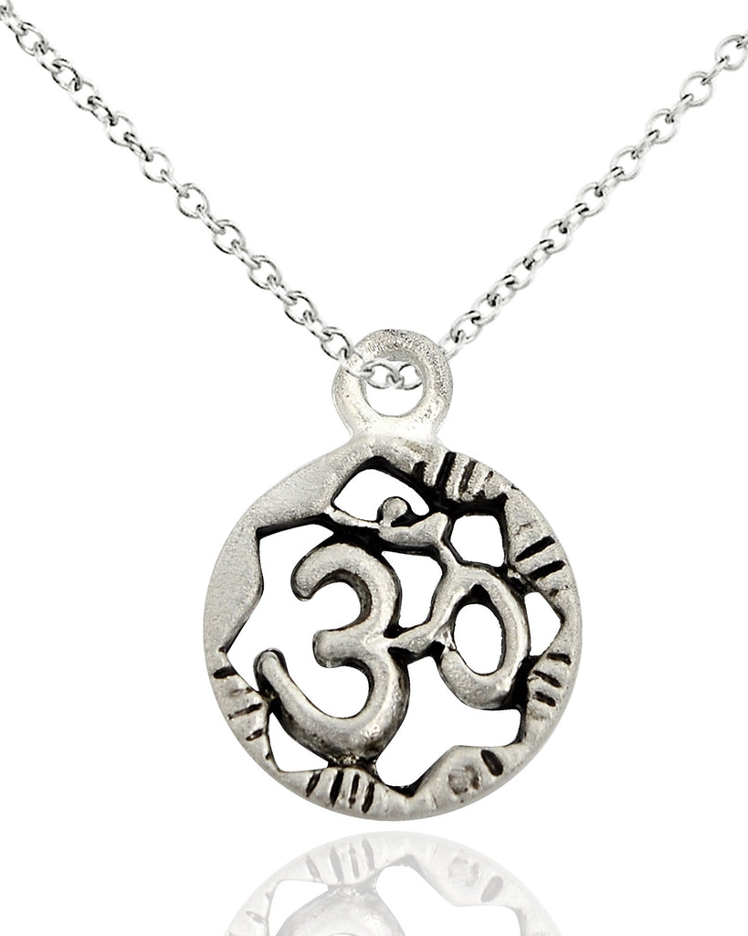 Beautiful Hindu Ohm Silver Pewter Gold Brass Charm Necklace Pendant Jewelry