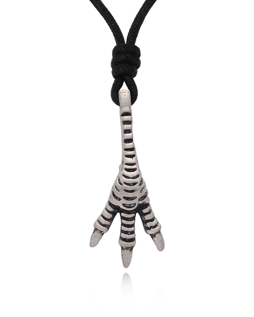 Mini Cute Bird Feet 92.5 Sterling Silver Pewter Gold Brass Charm Necklace Pendant Jewelry