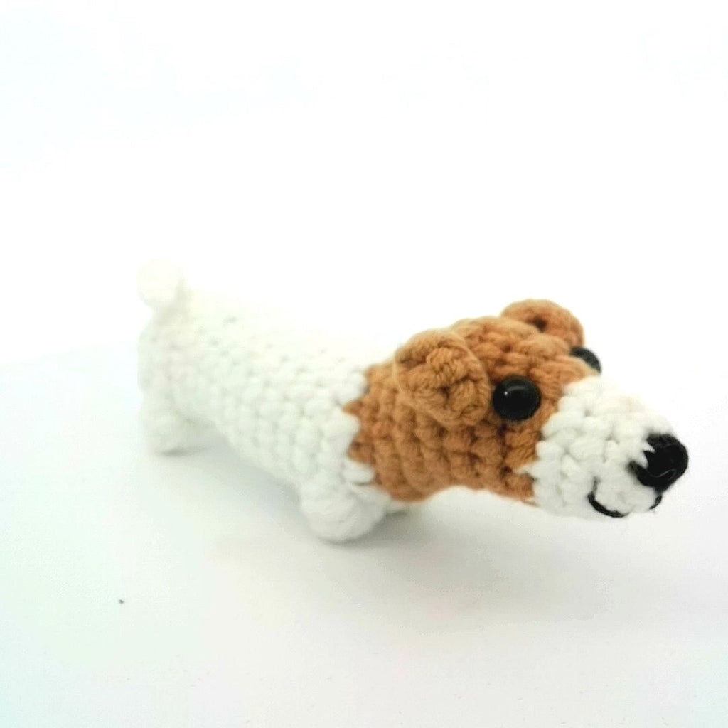 Cute Mini Corgi Dog Handmade Amigurumi Stuffed Toy Knit Crochet Doll VAC