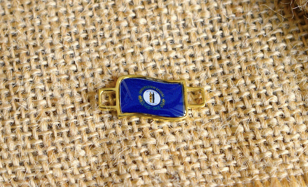 50 States In United State Flag Shoe Lace Keeper Union Worker Charm Work Boots