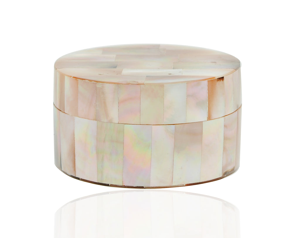 Myanmar Natural Mother of Pearl Jewelry Box Ring Bracelet Necklace Case