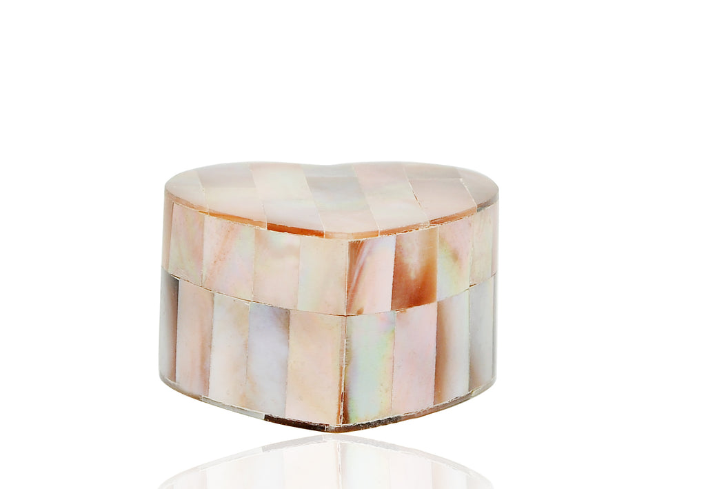 Myanmar Natural Mother of Pearl Jewelry Box Ring Bracelet Necklace Case