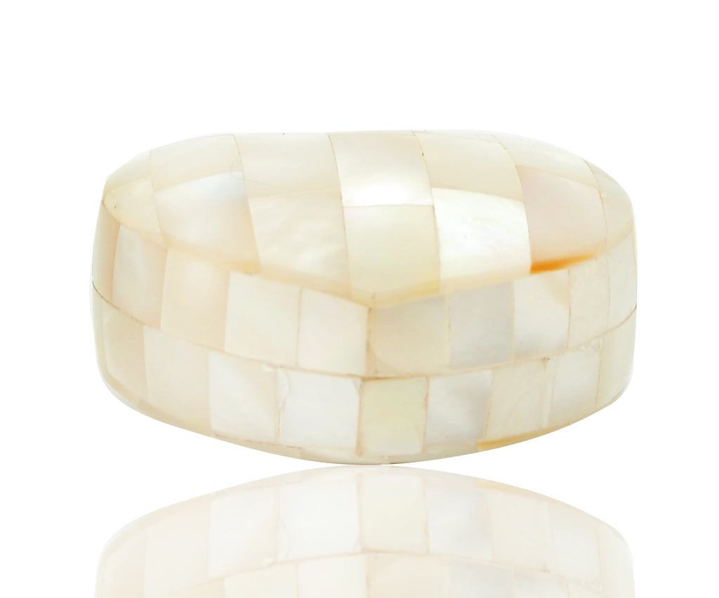 Myanmar Natural Mother of Pearl Jewelry Box Ring Bracelet Necklace Case