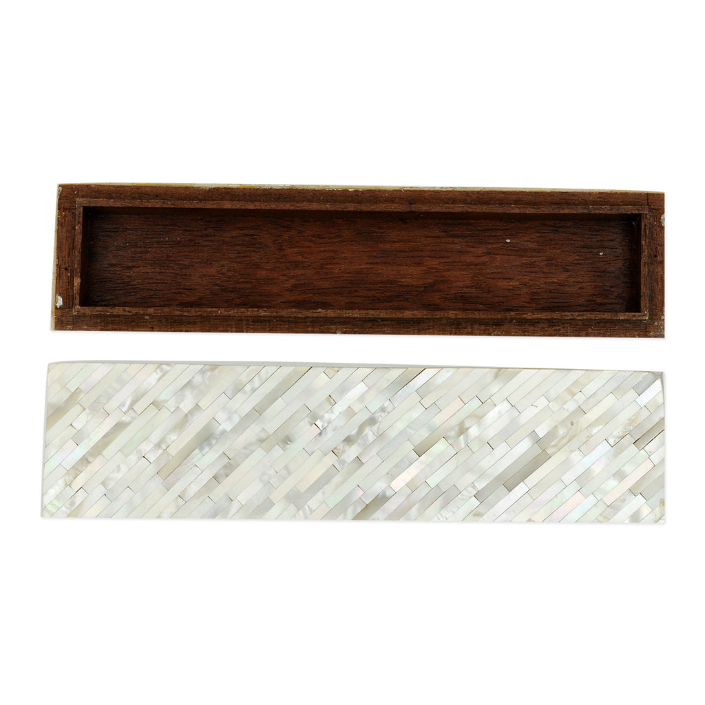 Natural Mother of Pearl Jewelry Medium Box Bracelet Necklace Case