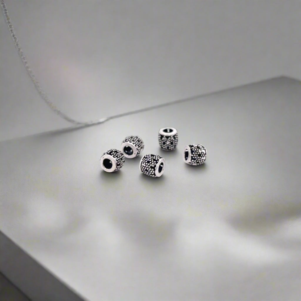 925 Sterling Silver Small Beads For Bracelet Necklace