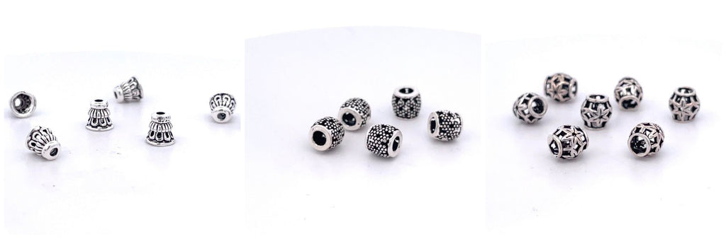 925 Sterling Silver Small Beads For Bracelet Necklace