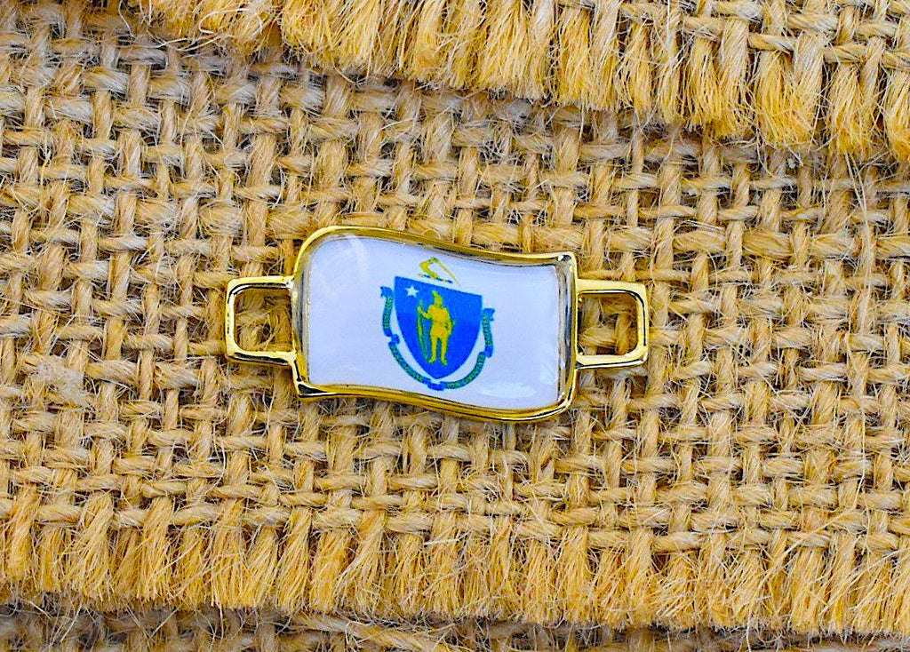 50 States In United State Flag Shoe Lace Keeper Union Worker Charm Work Boots