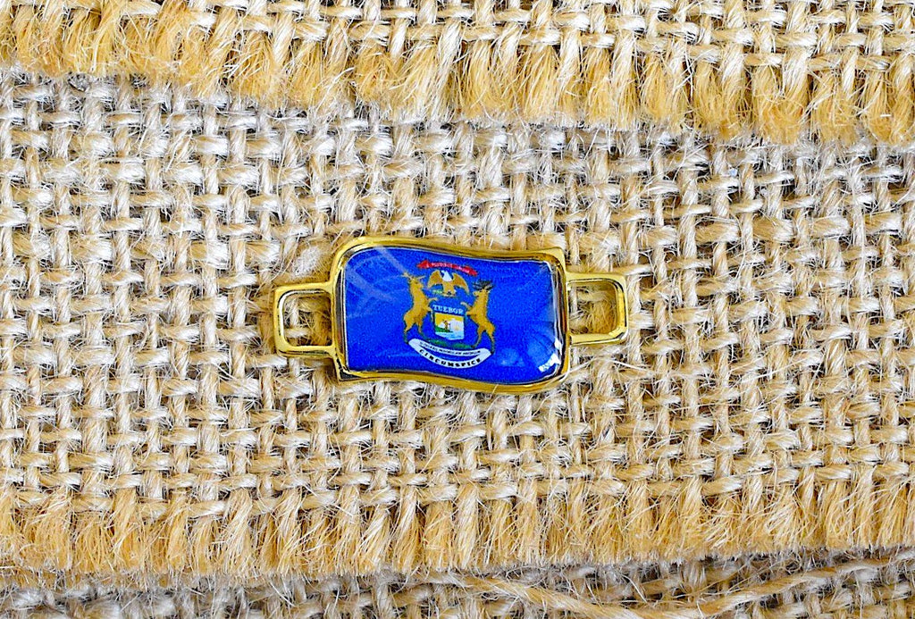 50 States In United State Flag Shoe Lace Keeper Union Worker Charm Work Boots