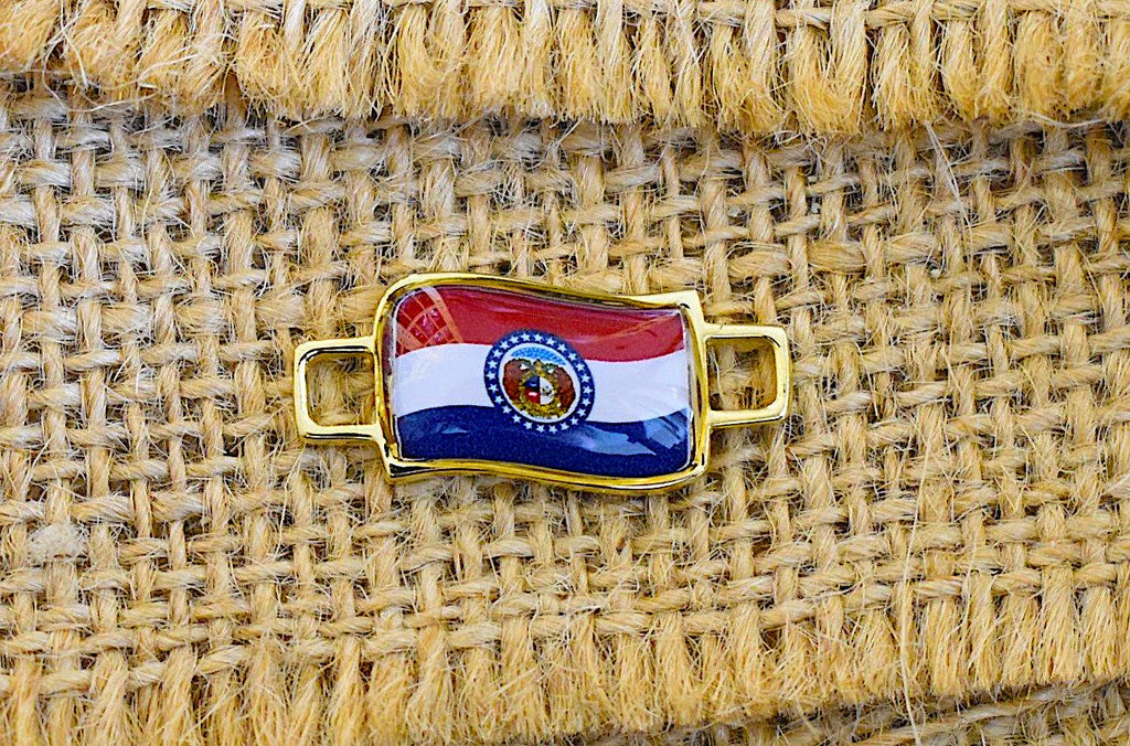 50 States In United State Flag Shoe Lace Keeper Union Worker Charm Work Boots