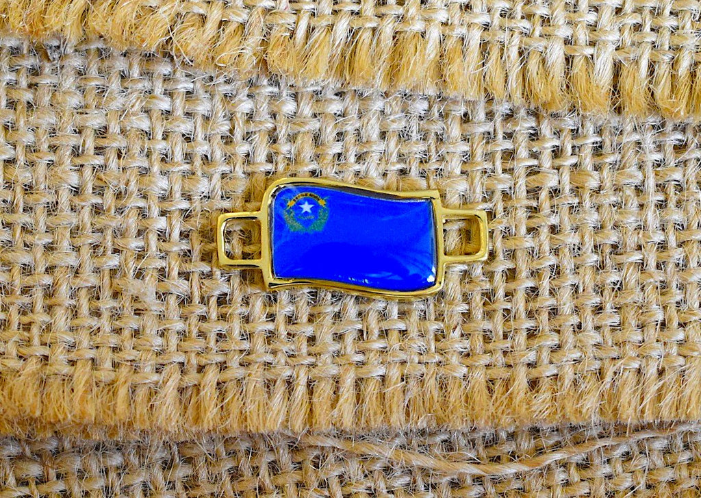 50 States In United State Flag Shoe Lace Keeper Union Worker Charm Work Boots