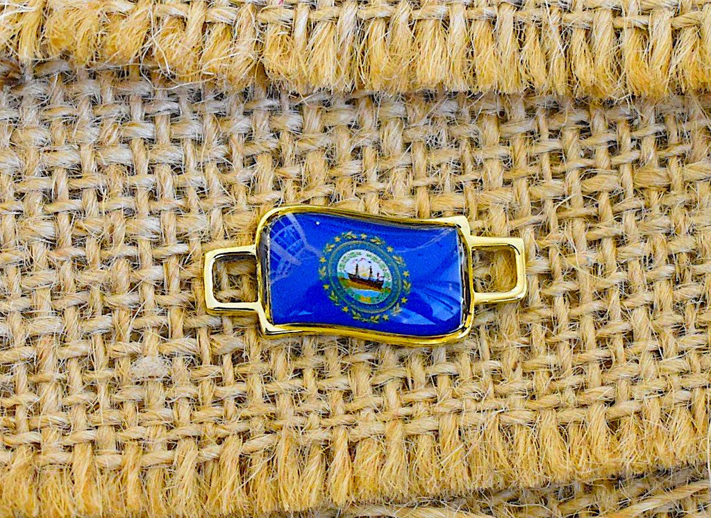 50 States In United State Flag Shoe Lace Keeper Union Worker Charm Work Boots