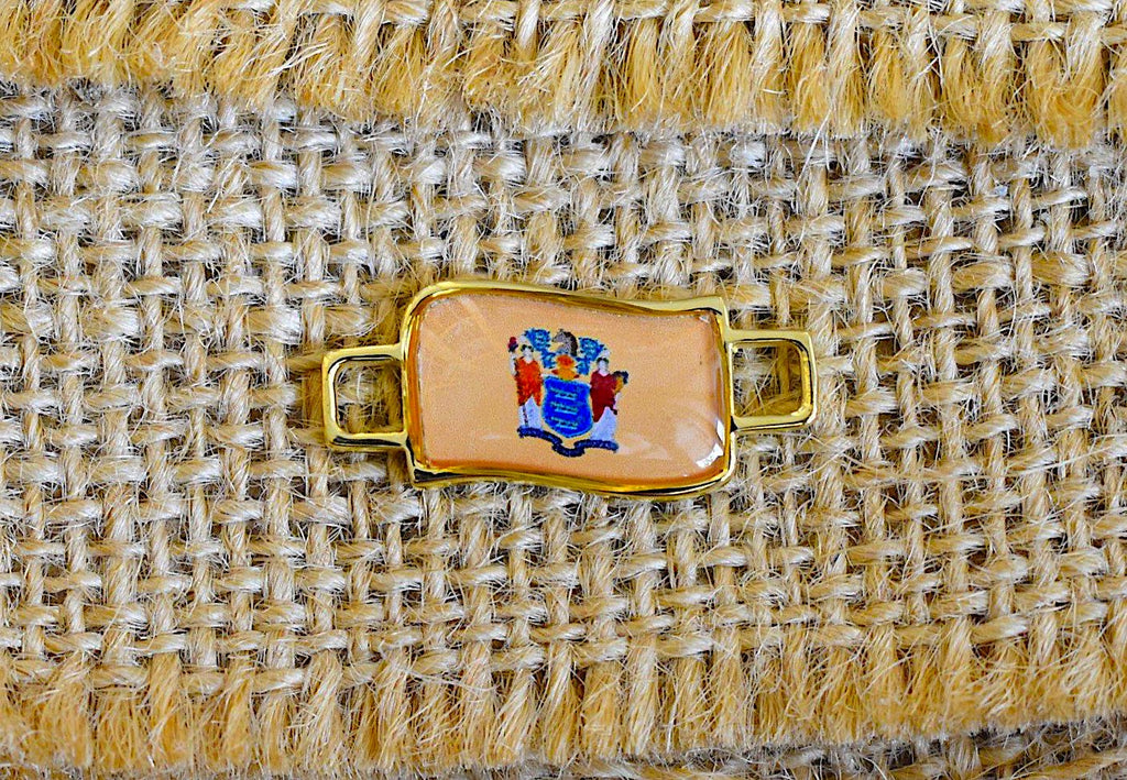 50 States In United State Flag Shoe Lace Keeper Union Worker Charm Work Boots