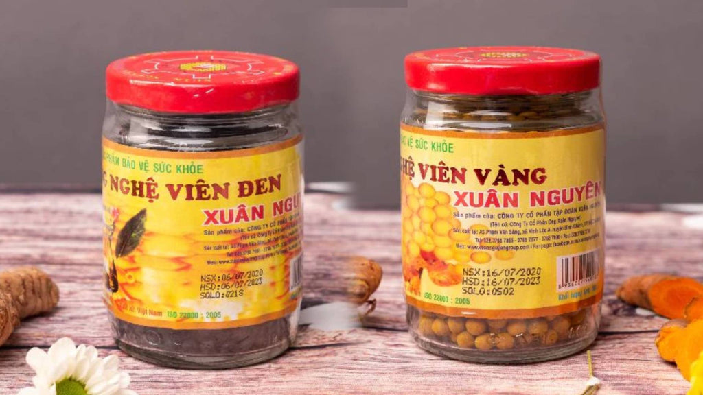 Xuan Nguyen Yellow/ Black Turmeric Honey Pills – Glass Jar 100g