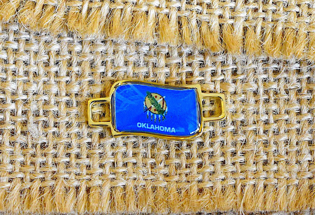 50 States In United State Flag Shoe Lace Keeper Union Worker Charm Work Boots