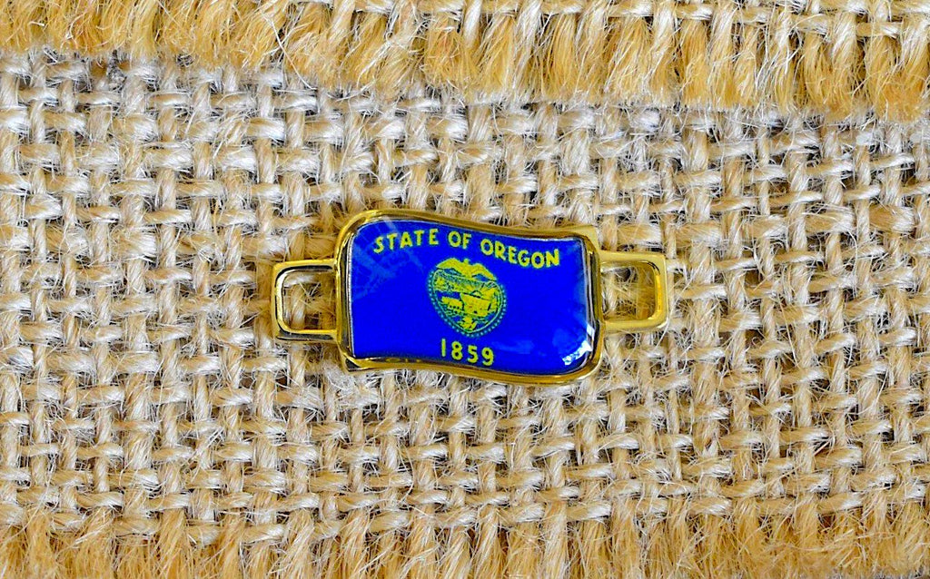 50 States In United State Flag Shoe Lace Keeper Union Worker Charm Work Boots