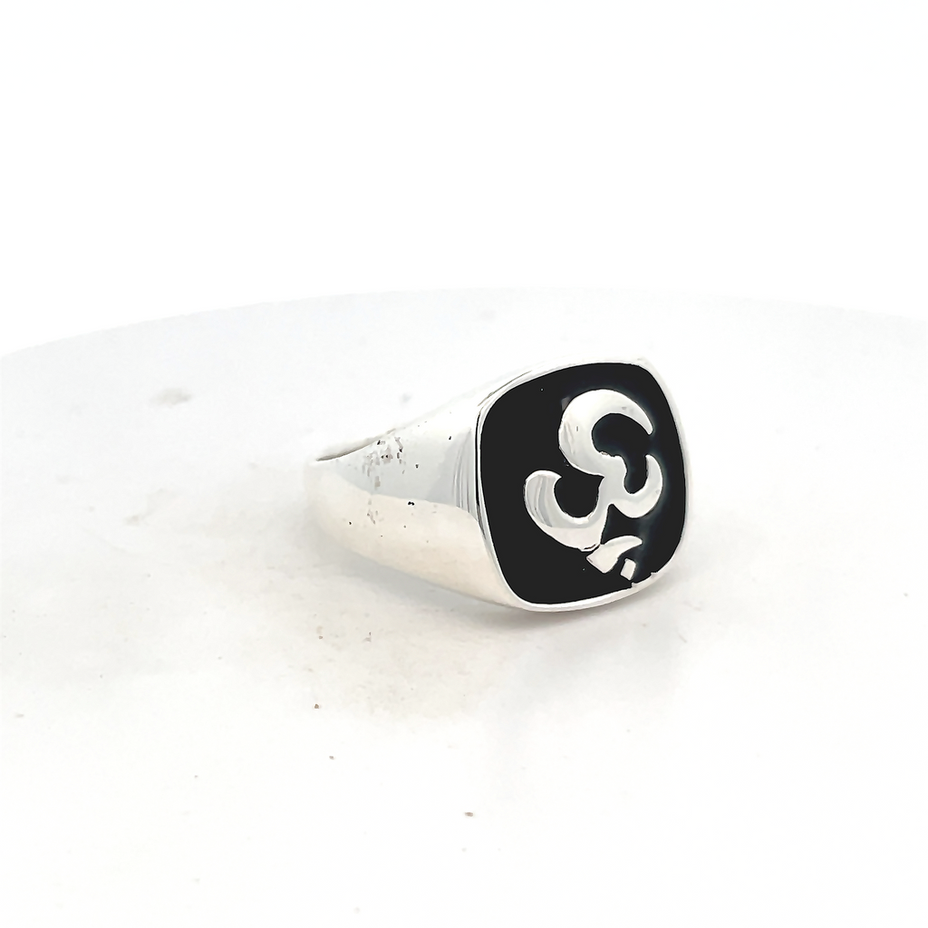 Unique Hindu Aum Om Ohm Word Sterling Silver Ring Jewelry Size 25
