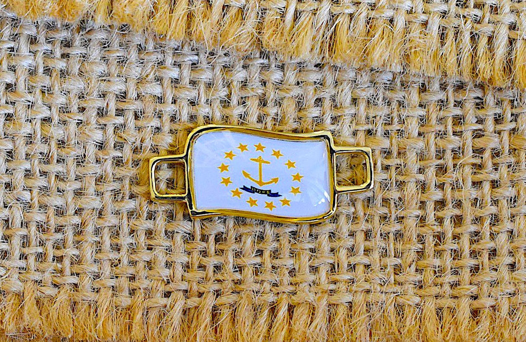 50 States In United State Flag Shoe Lace Keeper Union Worker Charm Work Boots