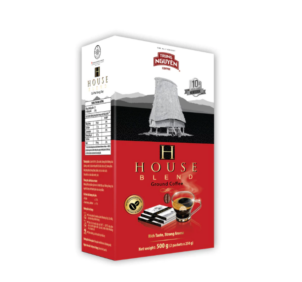 Trung Nguyên House Blend Coffee 500g – Premium Vietnamese Ground Coffee for Phin Brewing