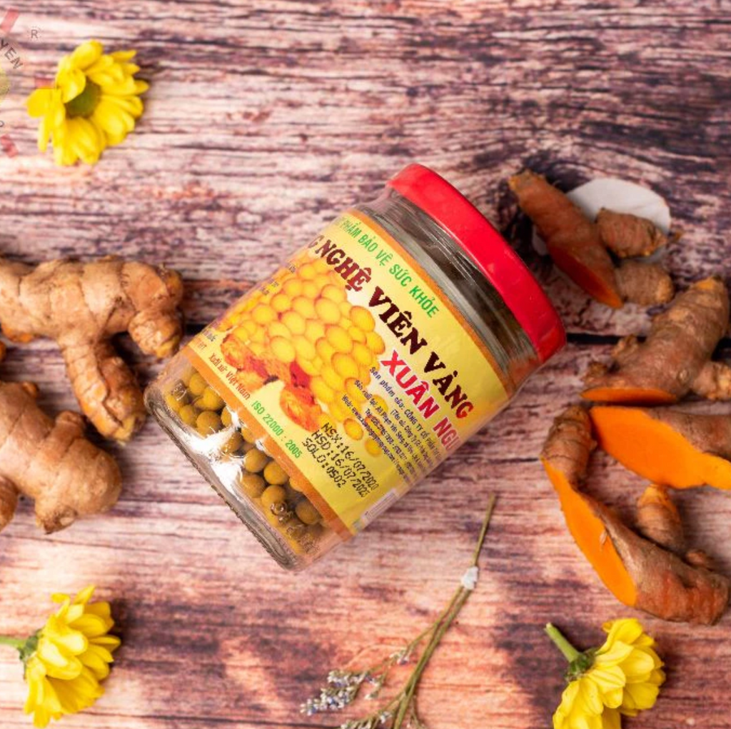 Xuan Nguyen Yellow/ Black Turmeric Honey Pills – Glass Jar 100g