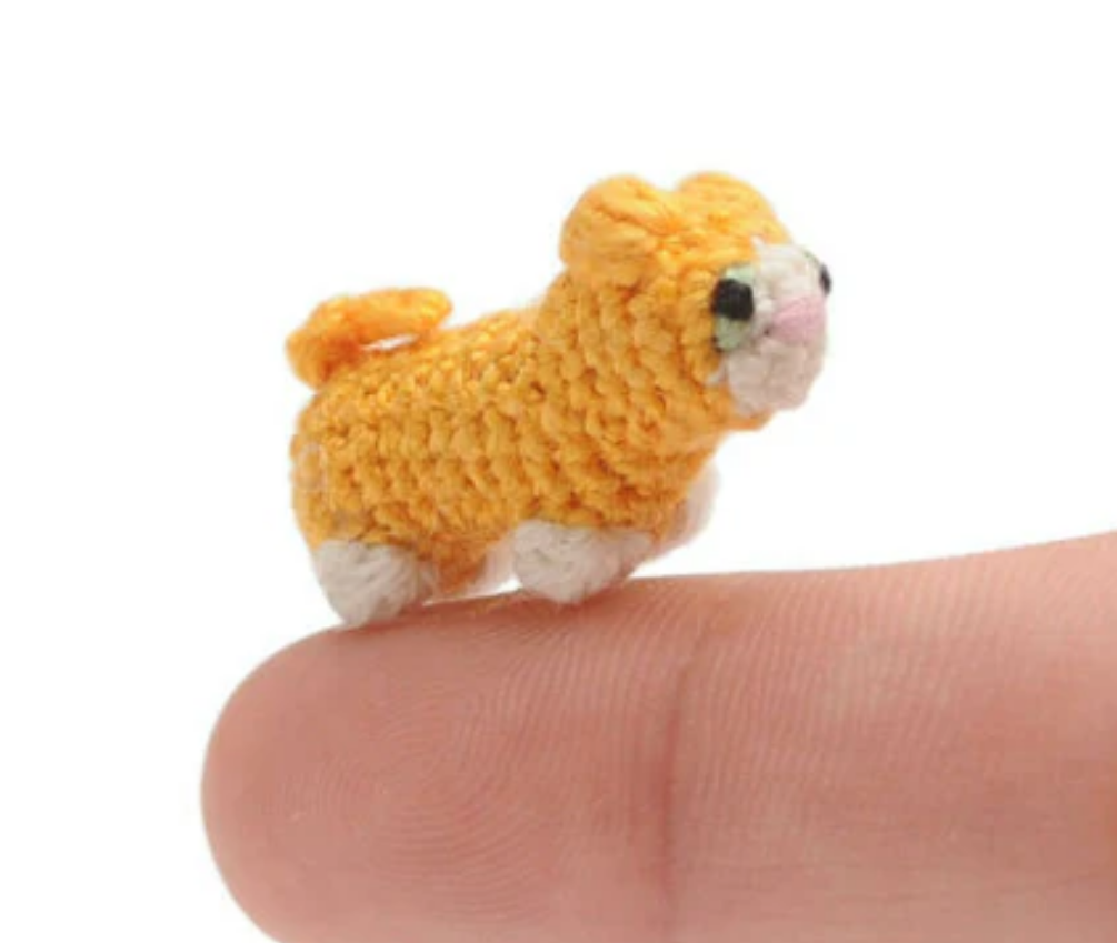 Micro Tiny Miniature Animal Handmade Amigurumi stuffed Toy Knit Crochet Doll VAC