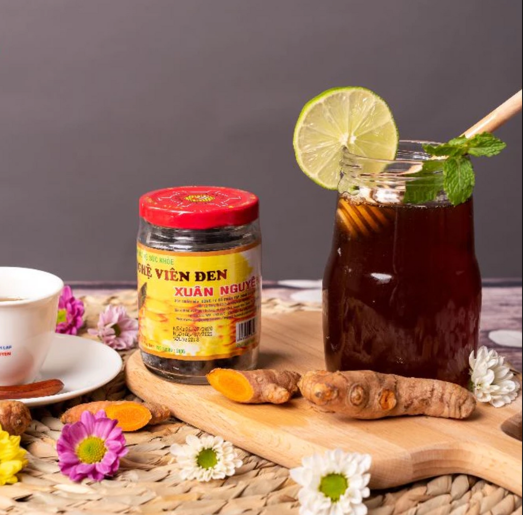 Xuan Nguyen Yellow/ Black Turmeric Honey Pills – Glass Jar 100g