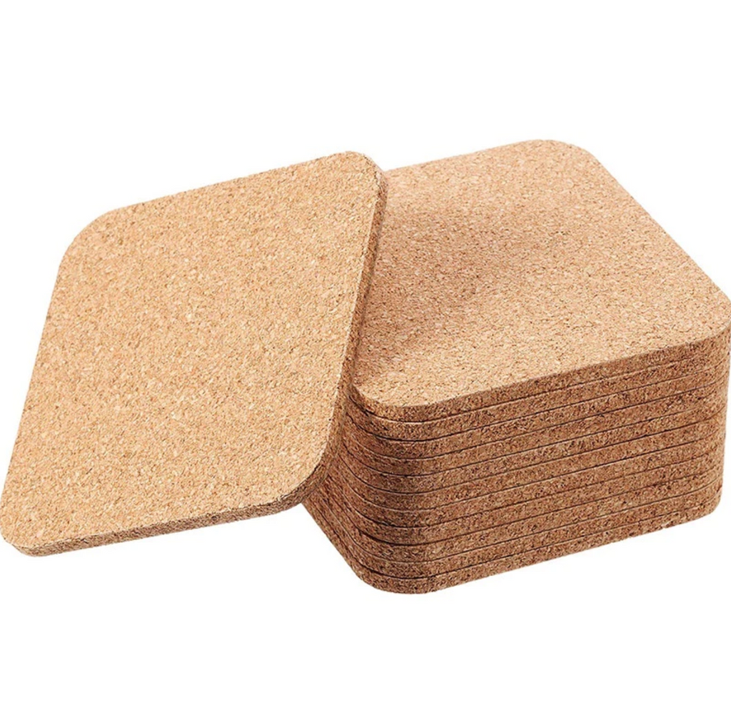 Set of 2/ Set of 6 Cork Coasters Absorbent with Holder Drink Coffee Tea Cup Decor
