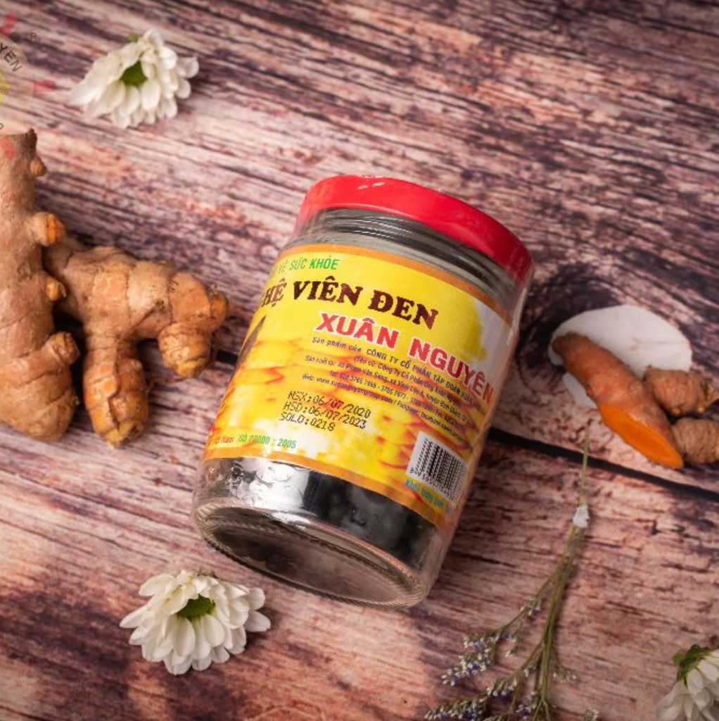 Xuan Nguyen Yellow/ Black Turmeric Honey Pills – Glass Jar 100g