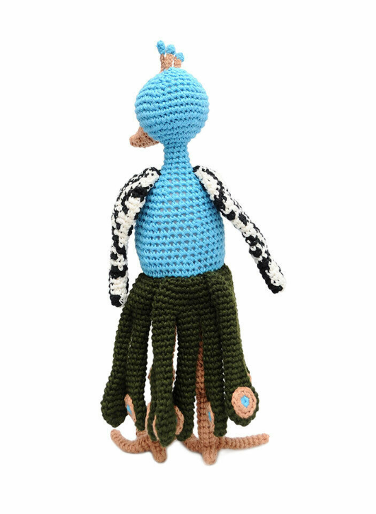 Peacock Handmade Amigurumi Stuffed Toy Knit Crochet Doll VAC