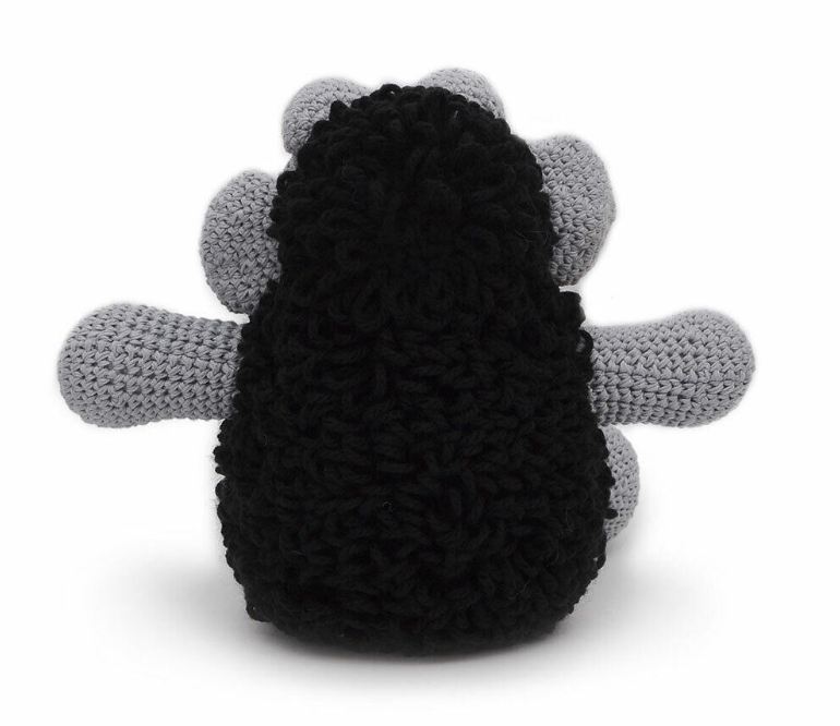 Fuzzy Black Sheep Handmade Amigurumi Stuffed Toy Knit Crochet Doll VAC