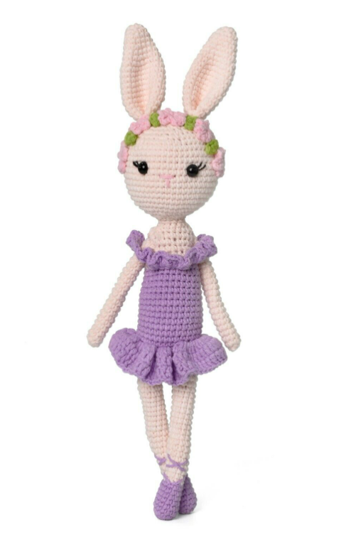 Ballerina Bunny Charlotte Handmade Amigurumi Stuffed Toy Knit Crochet Doll VAC