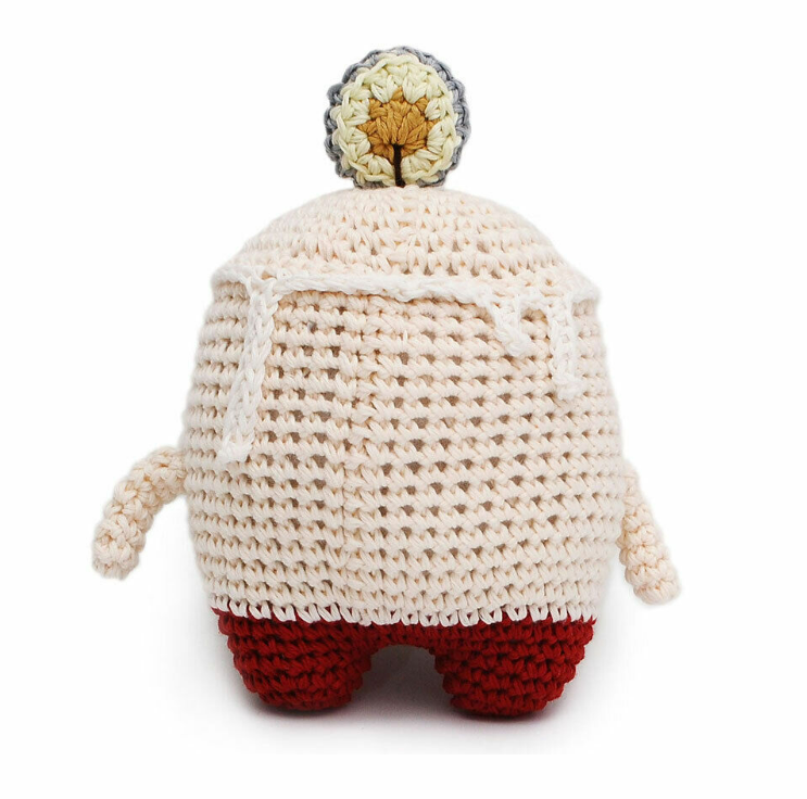 Portly Candle Claus Handmade Amigurumi Stuffed Toy Knit Crochet Doll VAC