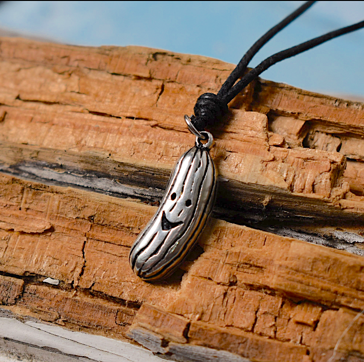 Happy Cucumber Silver Pewter Gold Brass Charm Necklace Pendant Jewelry