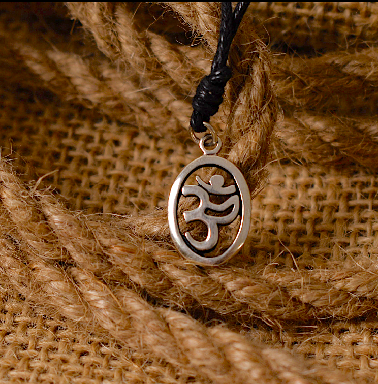 New Hindu Om Ohm 92.5 Sterling Silver Pewter Charm Necklace Pendant Jewelry