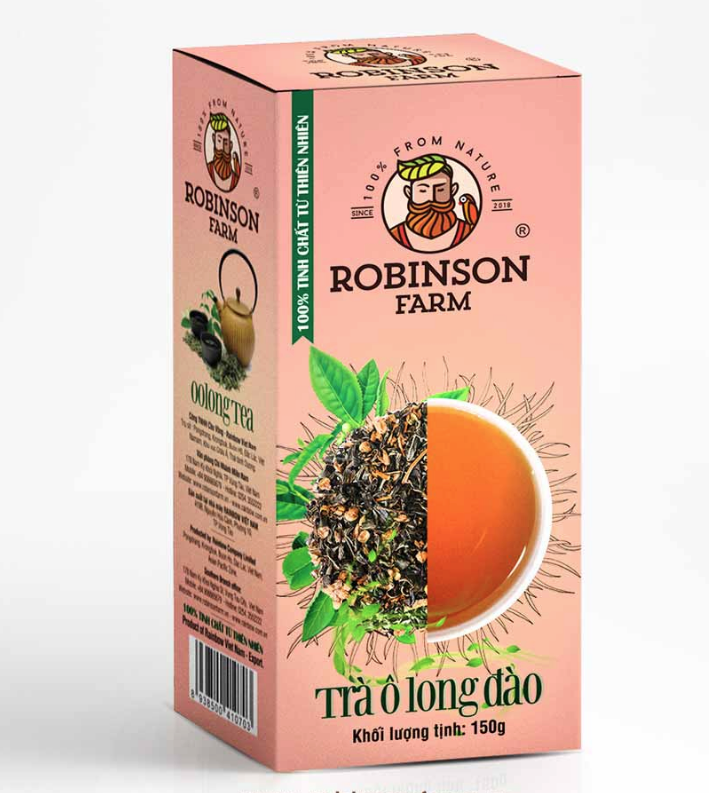 Robinson Farm Tea Box With Oolong Peach, Shan Tuyết, Thai Nguyen Tea Flavours 150g