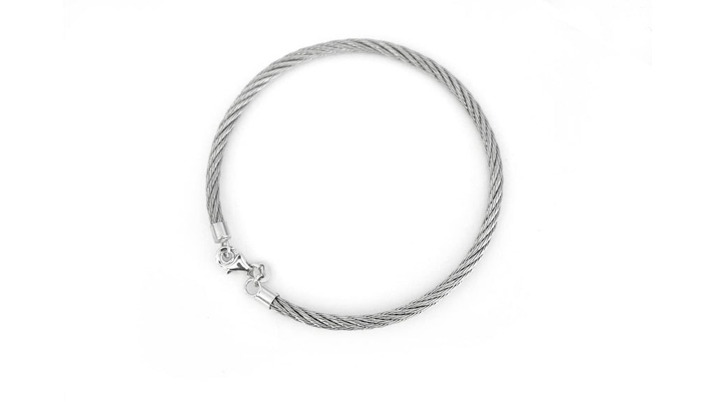 Elegant Two-Tone Stainless Steel Bangle Silver & Gold Color Jewelry