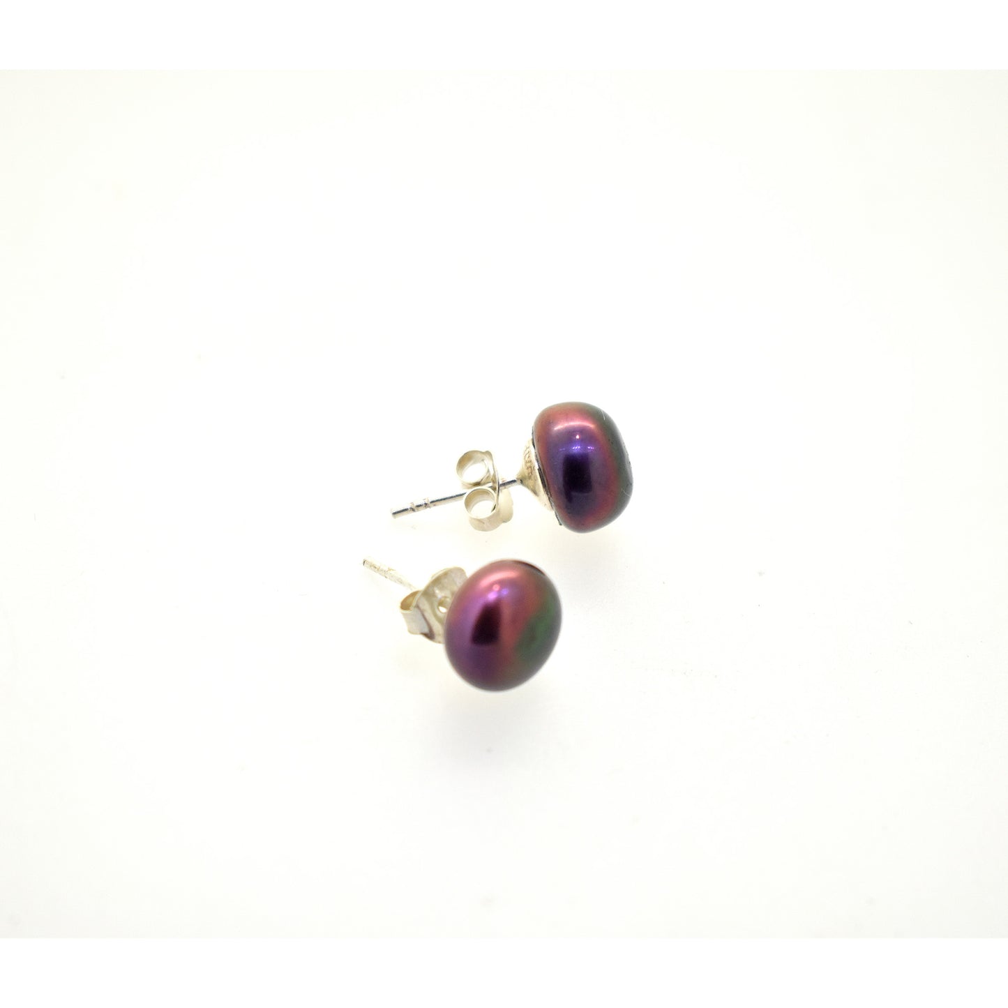 Genuine Pearl Earrings 92.5 Sterling Silver Round Pearl Stud Freshwater Pearls Jewlery For Women