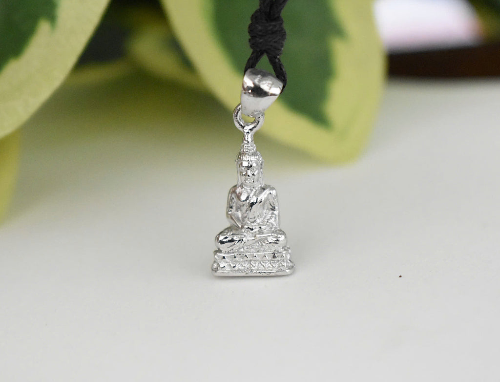 New Buddha Meditation Silver Gold Color Buddha Metal Charm Necklace Pendant Jewelry