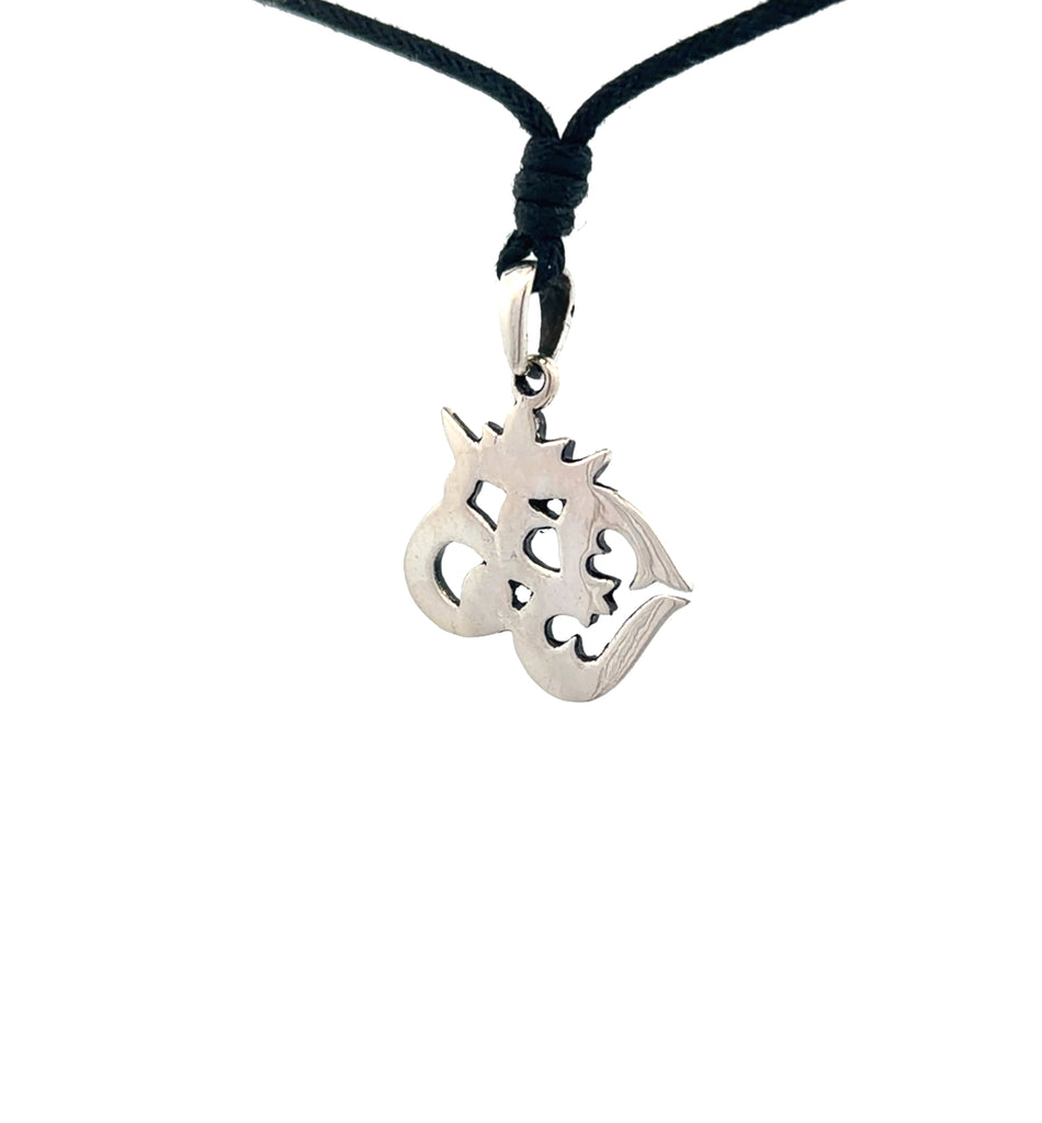 New Om Ohm Hindu Word Yoga Silver Pewter Charm Necklace Pendant Jewelry