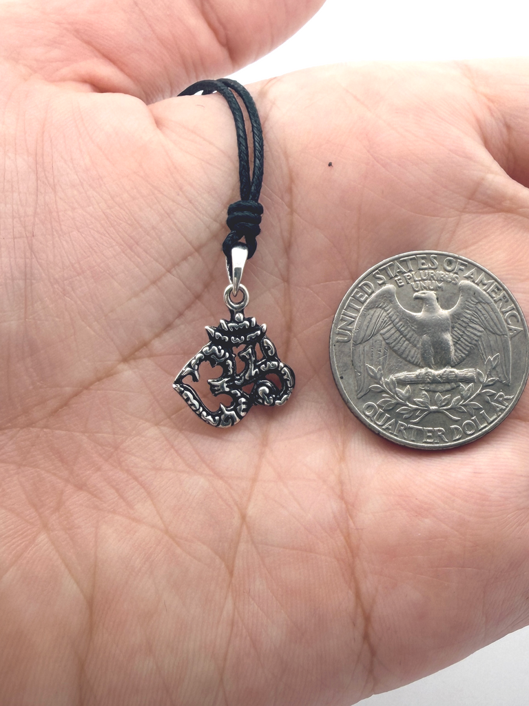 New Om Ohm Hindu Word Yoga Silver Pewter Charm Necklace Pendant Jewelry