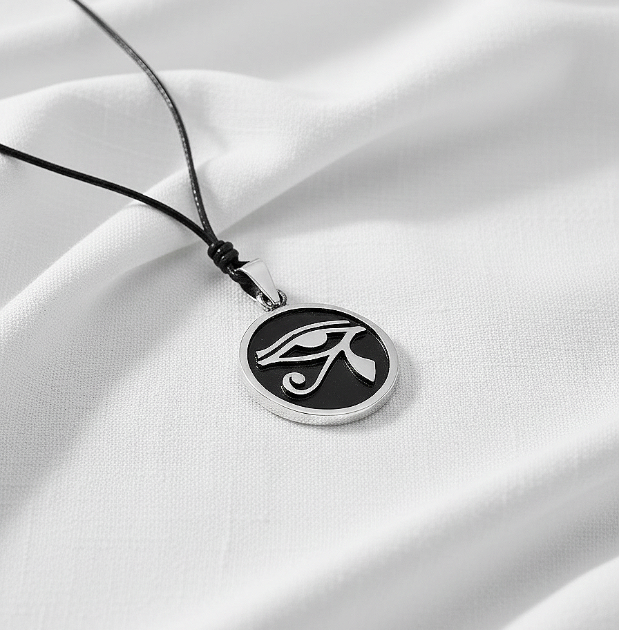 Eye of Ra - Ancient Egypt Handmade Silver Brass Pewter Necklace Pendant Jewelry