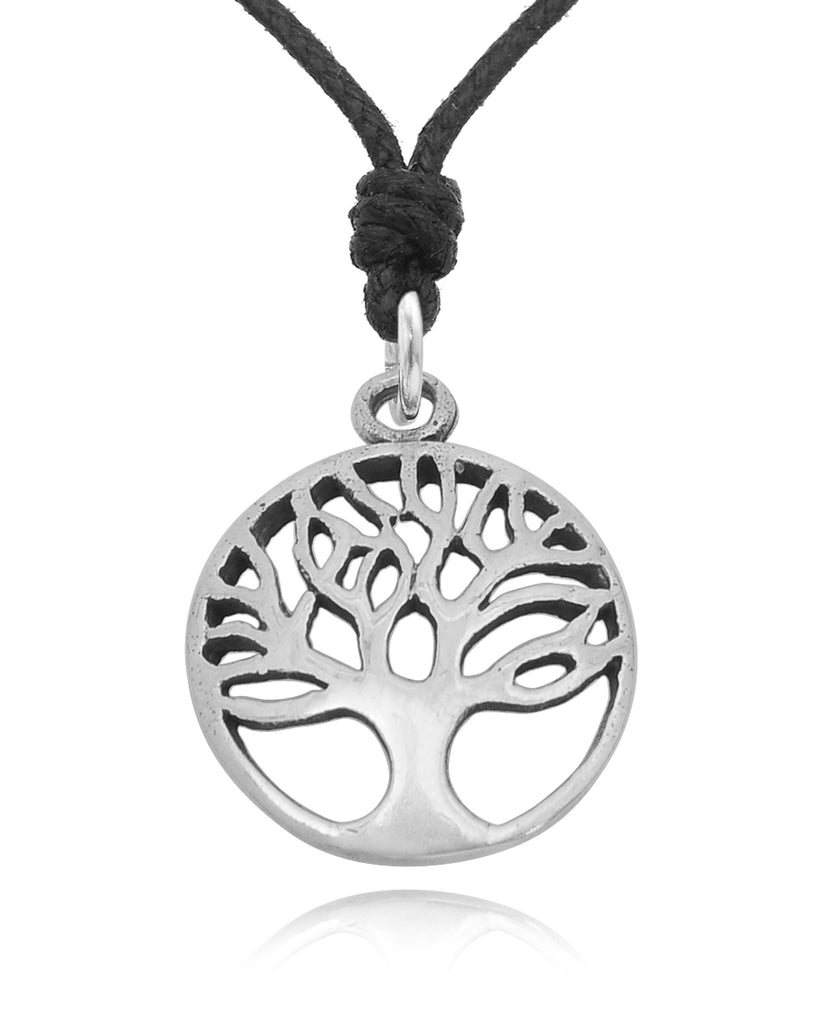 Tree of Life 92.5 Sterling Silver Gold Brass Charm Necklace Pendant Necklace Jewelry