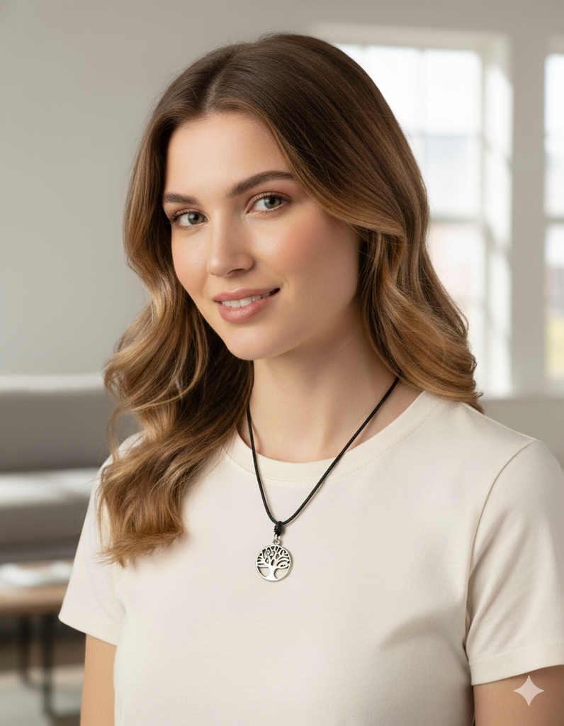 Tree of Life 92.5 Sterling Silver Gold Brass Charm Necklace Pendant Necklace Jewelry