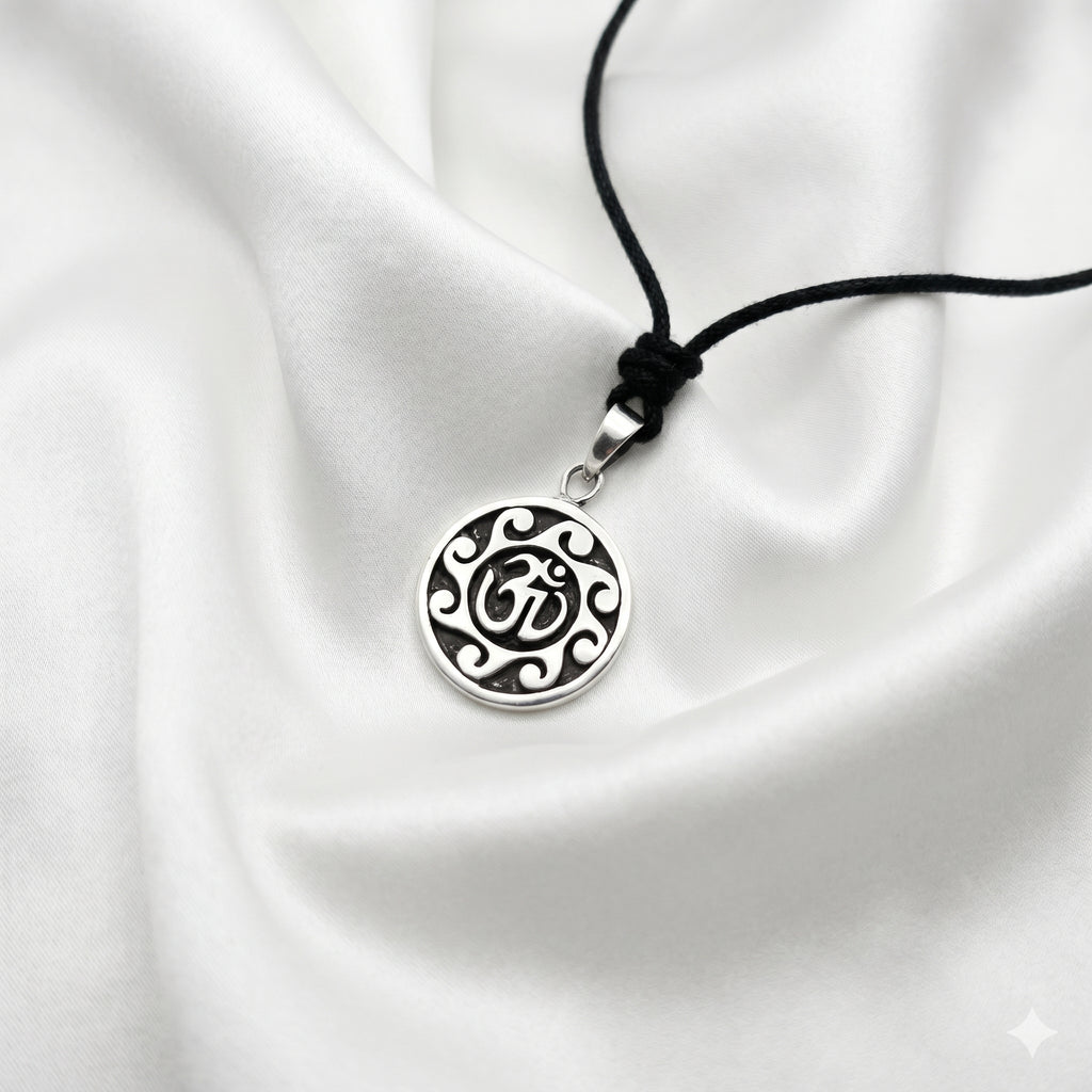 Unique Hindu Symbol Sterling Silver Pewter Brass Charm Necklace Pendant Jewelry
