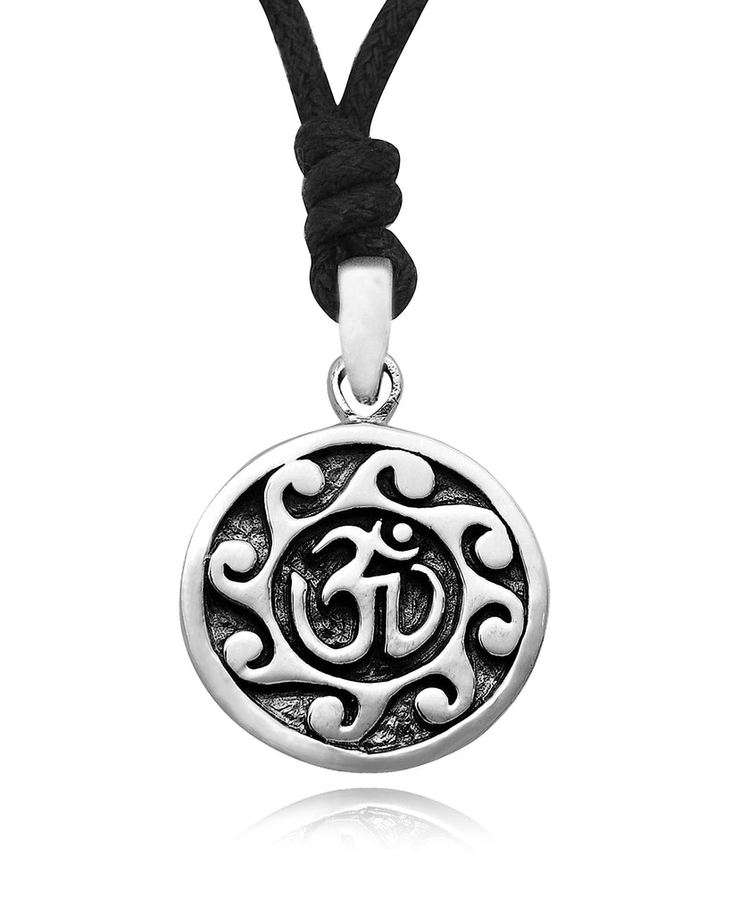 Unique Hindu Symbol Sterling Silver Pewter Brass Charm Necklace Pendant Jewelry