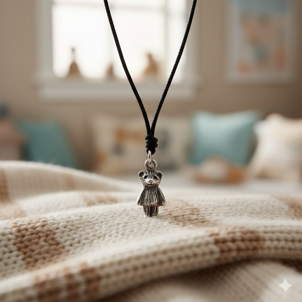 Teddy Bear Doll Charm 92.5 Sterling Silver Pewter Brass Necklace Pendant Jewelry
